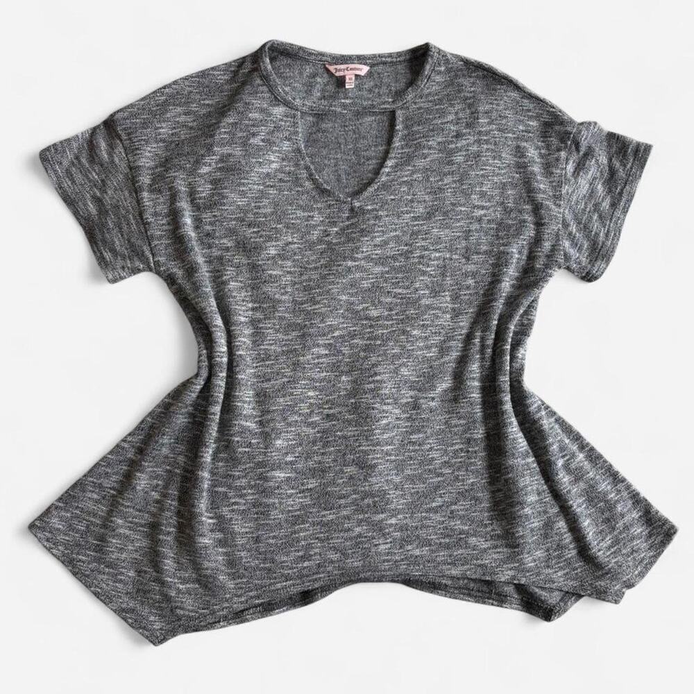 Juicy Couture Women's XS Heathered Gray Short Sleeve Top